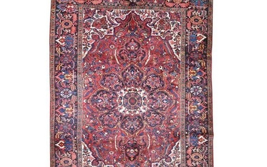 Semi Antique Persian Heriz Flower Design Good Condition