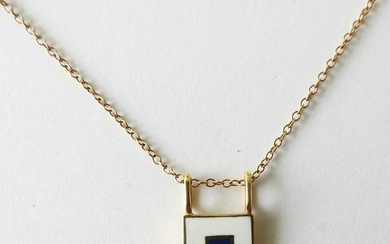 Tiffany & Co Enamel and 18K Gold Pendant