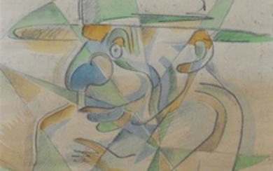 UBERTO BONETTI Caricatura di Pablo Picasso Tecnica mista su carta Anni 50/60...