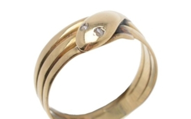 A Victorian 18 carat gold serpent ring