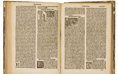 Voragine (Jacobus de) La Legende d'Orée, exceedingly rare edition, with USTC recording only one copy, [Paris], Pierre Leber & Nicole Vostre, 1525.