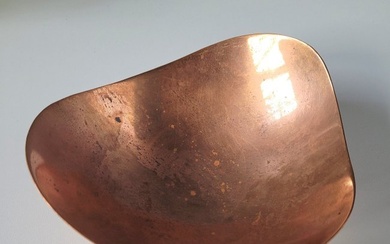 50s Ernst Dragsted Denmark Free-form Copper Bowl