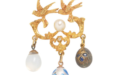 Three Antique Egg Charms