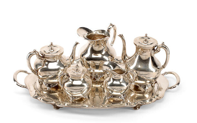 A Mexican sterling silver 6-piece tea and coffee service