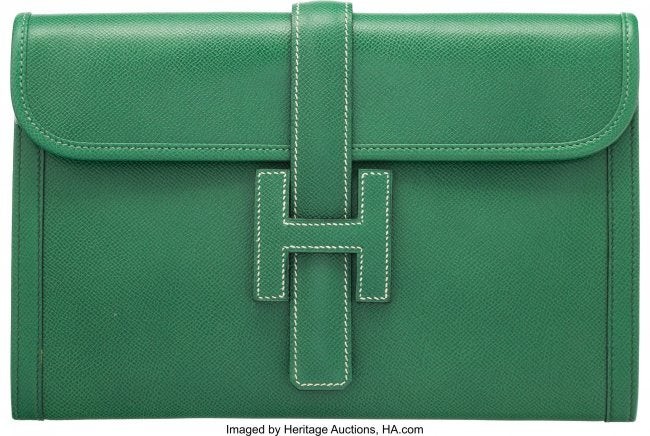 58005: Hermès Vert Clair Epsom Leather Jige PM C