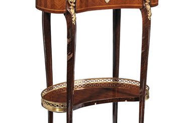 A French late 19th century mahogany and gilt metal mounted gueridon