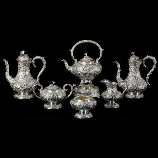 6 Piece Sterling Silver Tea Service by S. Kirk & Son