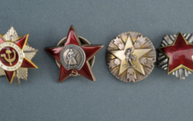 A LOT OF FOUR SOVIET HONOR DECORATIONS