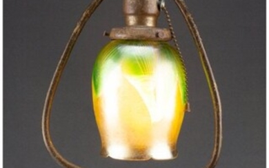 79005: Tiffany Studios Pulled Feather Favrile Glass and
