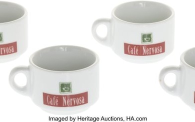 89705: Set of Four "Café Nervosa" Cappuccino Cups from