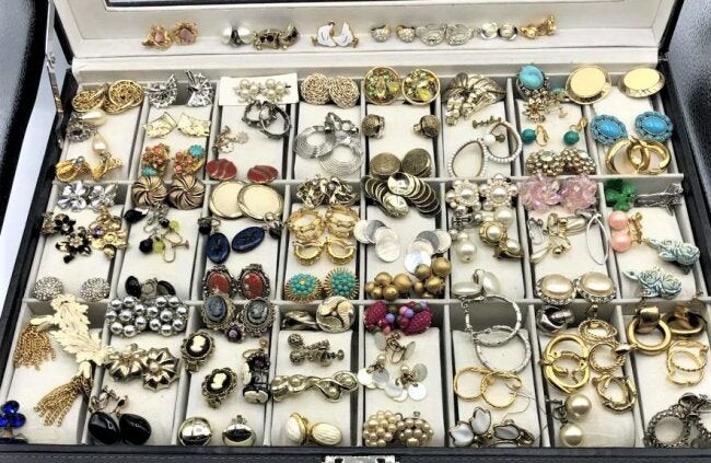 [9] Ninety Assorted Pairs of Clip On Earrings