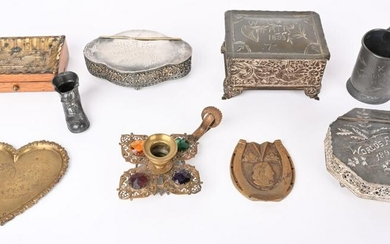 9 WORLD'S COLUMBIAN EXPOSITION METAL BOXES & MORE