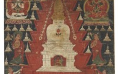 A PAUBHA DEPICTING LAKSHACHAITYA Nepal, Dated by inscription to 1644