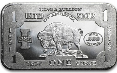 999 Pure Silver Bullion American Bison 1 oz NEW....