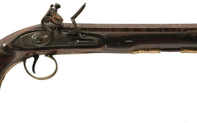 A 15-BORE FLINTLOCK LIVERY OR HOLSTER PISTOL BY
