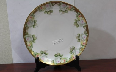 A Bavarian Hand Painted Floral Plate