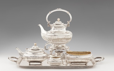A Berlin silver tea service made for the Duke of Bismarck