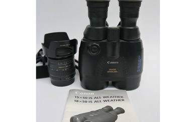 A Canon Image stabilizer 15 x 50 IS UD 4.5 all weather pair ...