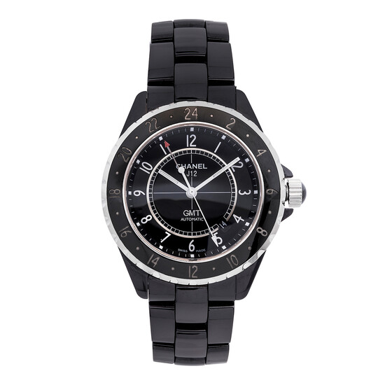 A Ceramic and Stainless Steel 'J12 GMT' Wristwatch, Chanel