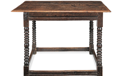 A Charles II oak centre table, circa 1680
