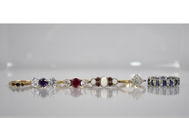 A Collection of Various Rings to include 9ct Gold and Smokey...