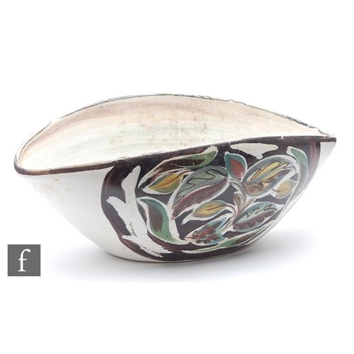 A Denby bowl of high sided oval form, designed by Glyn Colle...