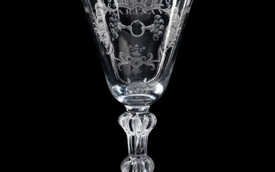 A Dutch Engraved Wine Glass