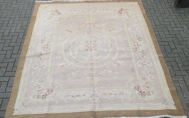 A French Aubusson wool rug 303 x 248cm