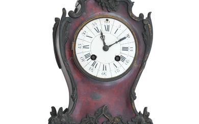 A French tortoiseshell veneered and ormolu-mounted bracket clock, 19th Century