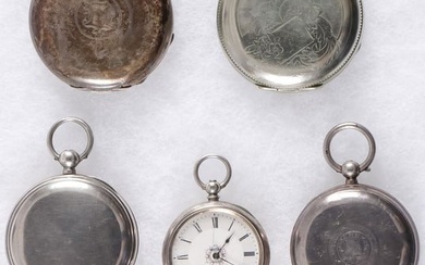 A GROUP OF 7 VINTAGE POCKET WATCHES