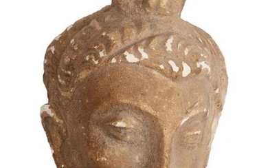 A Gandhara terracotta head of a Buddha,...