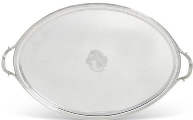 A George III sterling silver two handled tray