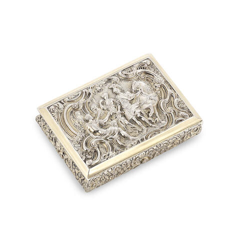 A George IV silver-gilt snuff box