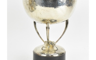 A George V silver trophy cup on stand by Goldsmiths & Silver...