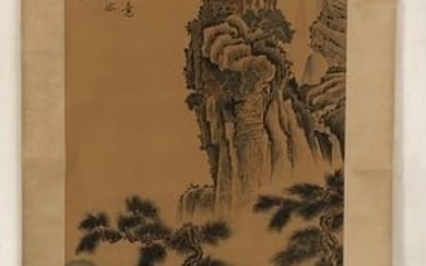 A Gorgeous Chinese Ink Painting Hanging Scroll By Wu Guandai