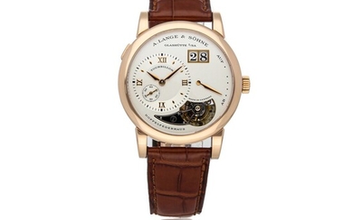 A. LANGE & SOHNE | LANGE 1 TOURBILLON REF 704.032, A ROSE GOLD TOURBILLON WRISTWATCH WITH DATE AND POWER RESERVE CIRCA 2000