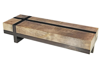 A 'Melrose' stained sycamore and gloss lacquered coffee table