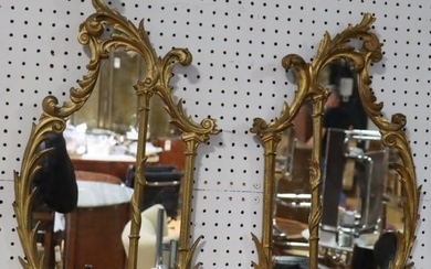 A Pair Of Louis XV Style Gilt Wood Mirrors.