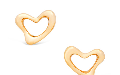 A Pair of Gold 'Open Heart' Ear Clips, Elsa Peretti, Tiffany & Co.