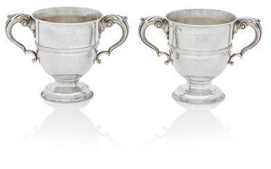 A Pair of Irish George II Two Handled Cups By...