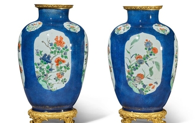 A Pair of Régence Style Gilt Bronze-Mounted Chinese Porcelain Vases, the Mounts Late 19th Century, the Porcelain 18th Century