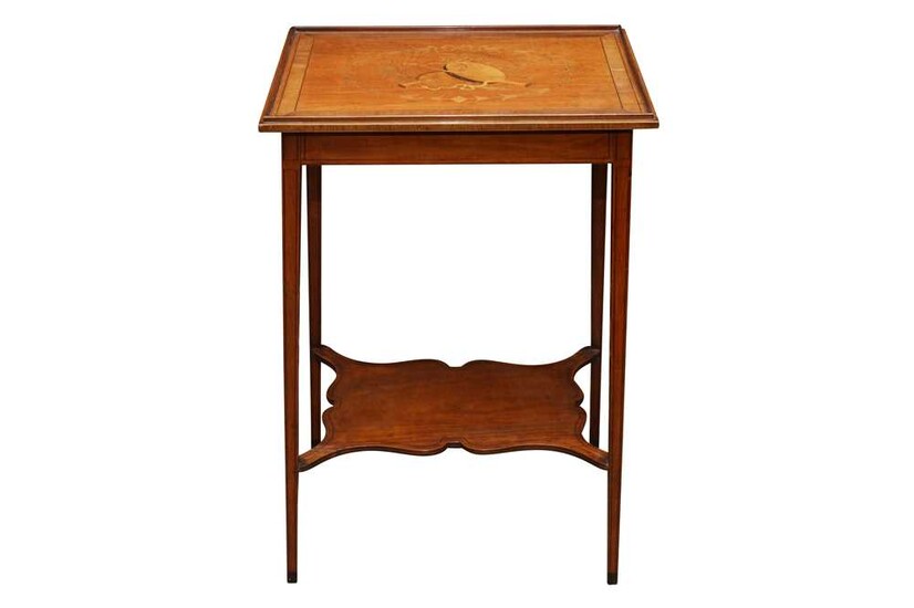 A SHERATON REVIVAL SATINWOOD OCCASIONAL TABLE, LATE 19TH CENTURY
