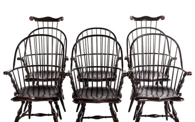 A Set of Six Ashlen Windsor Style Chairs