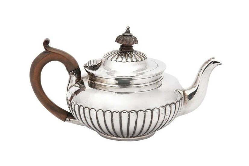 A Victorian sterling silver bachelor teapot, London