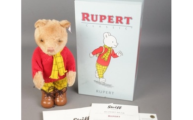 A boxed limited edition Steiff Rupert Bear 653599 with certi...
