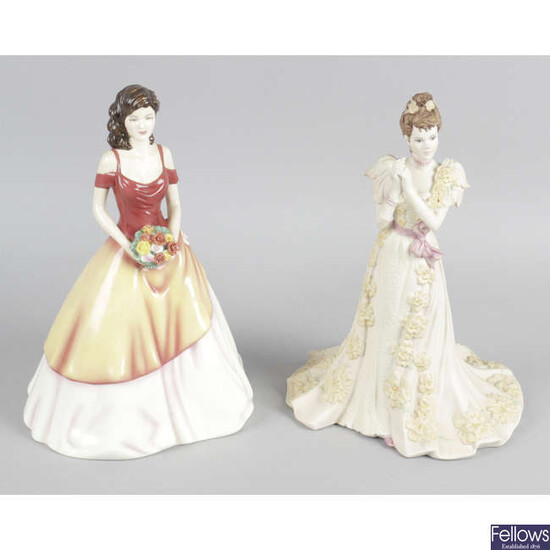 A collection of assorted items to include Poole lamp base, Lladro and Doulton figures, Etc.
