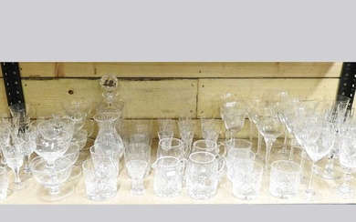 A collection of cut glass drinking glasses and other glasswareCondition...