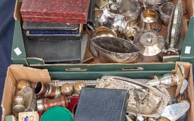 A large collection of silver plated wares to include boxed...