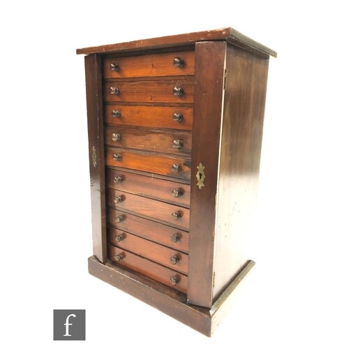A late 19th to early 20th Century stained pine collectors ca...