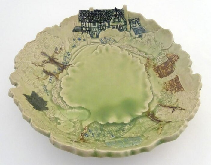 A locally crafted studio pottery bowl with a shaped